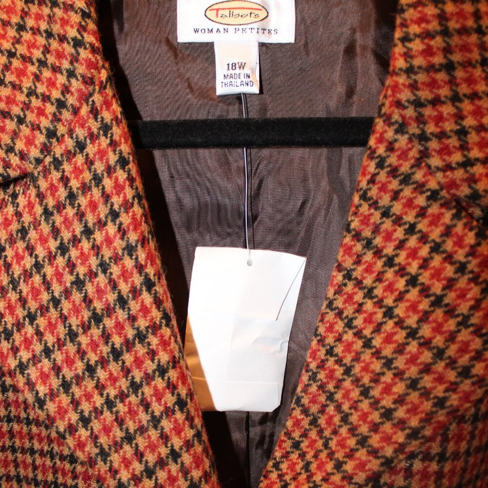 Talbots Houndstooth Blazer New - Picture 8 of 10